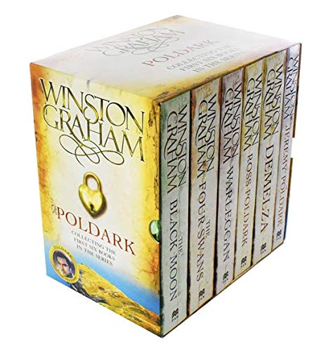 Winston Graham Poldark Series 6 Books Collection Set A Novel of Cornwall (Ross Poldark, Demelza, Jeremy Poldark, Warleggan, The Black Moon, The Four Swans)