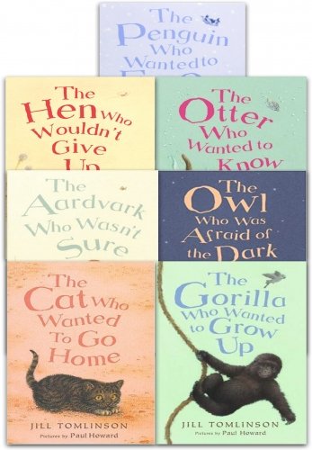 Jill Tomlinson 7 Books Collection Set (The Penguin Who Wanted to Find Out, The Hen Who Wouldn't Give Up, The Otter Who Wanted to Know, The Gorilla Who Wanted to Grow Up, The Cat Who Wanted to Go Home,
