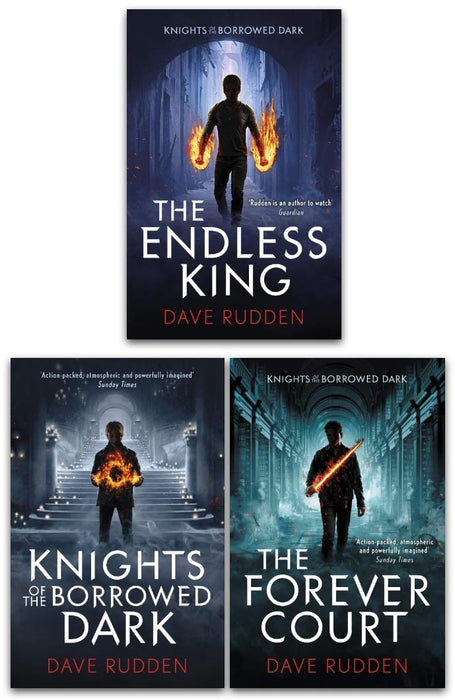 Knights of the Borrowed Dave Rudden Dark Trilogy 3 Books Collection Set (The Forever Court, Knights of the Borrowed Dark, The Endless King)