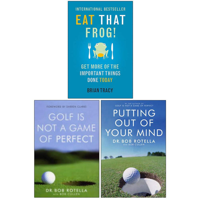 Eat That Frog, Golf is Not a Game of Perfect, Putting Out Of Your Mind 3 Books Collection Set