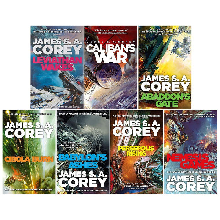 James S. A. Corey Expanse Series 7 Books Collection Set (Leviathan Wakes, Caliban's War, Abaddon's Gate, Cibola Burn, Nemesis Games, Babylon's Ashes & Persepolis Rising)