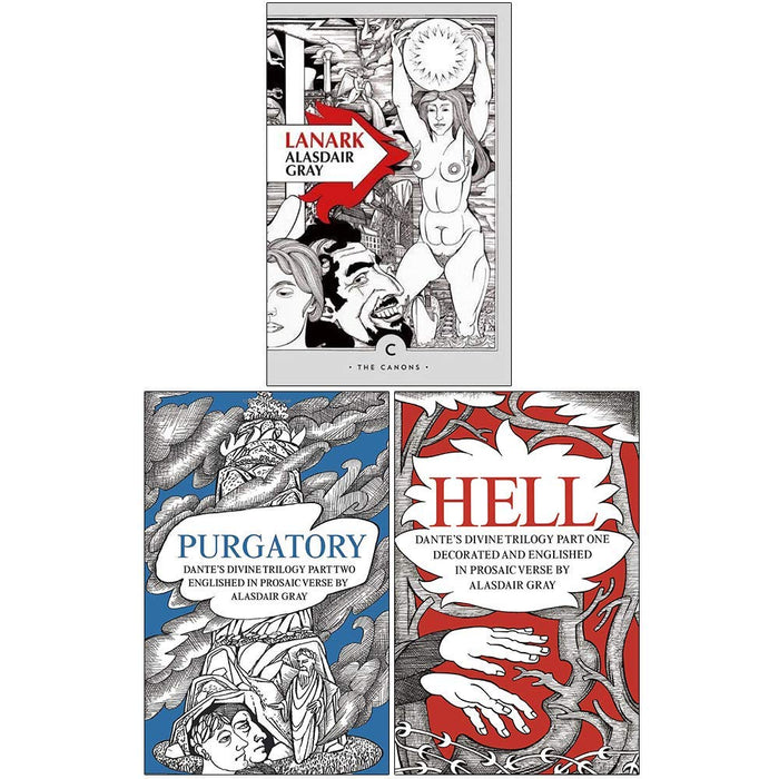 Alasdair Gray Collection 3 Books Set (Lanark, Purgatory [Hardcover], HELL[Hardcover])