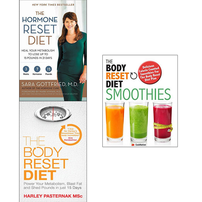 Hormone reset diet, body reset diet and smoothies 3 books collection set