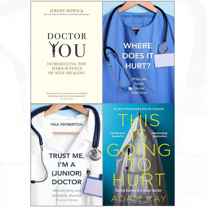 This is going to hurt and doctor you and where does it hurt and trust me 4 books collection set
