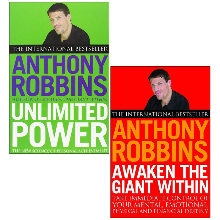 Tony Robins 2 Books Collection Set (Awaken The Giant Within How to Take Immediate Control of Your Mental,Emotional,Physical & Unlimited Power The New Science of Personal Achievement)