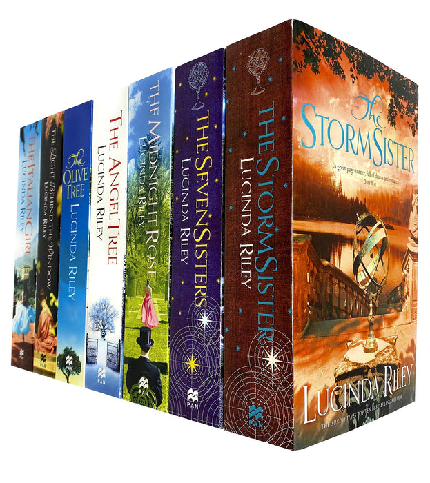 Lucinda Riley The Seven Sisters Series 7 Books Collection Set (Seven Sisters, Storm Sister, Midnight Rose, Angel Tree, Olive Tree, Italian Girl, Light Behind The Window)