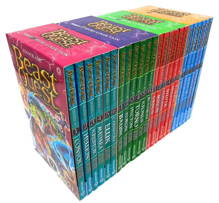 Beast Quest Series 7 - 10 Box Sets 24 Books Collection (Series 7 Books 1 -6, Series 8 Books 1 - 6, Series 9 Books 1 - 6, Series 10 Books 1 - 6)