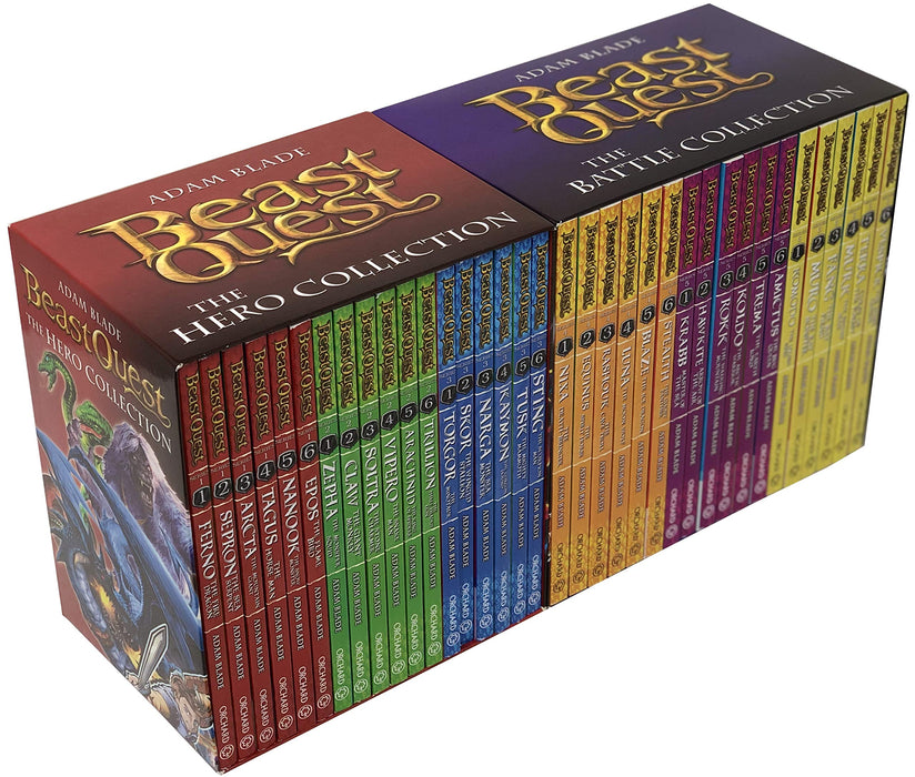 Beast Quest The Hero Collection & The Battle Collection (Series 1 - 6) 36 Books Box Set