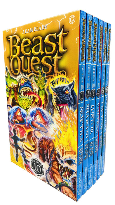 Beast Quest Series 10 Box Set Books 1 - 6 Collection (Noctila, Shamani, Lustor, Voltrex, Tecton & Doomskull)
