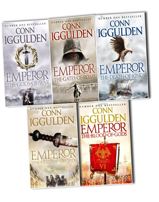Conn Iggulden Emperor Series, 5 Books Collection Pack Set RRP: £40.95 (The Gods of War, The Gates of Rome, The Death of Kings, The Field of Swords,The Blood of Gods)